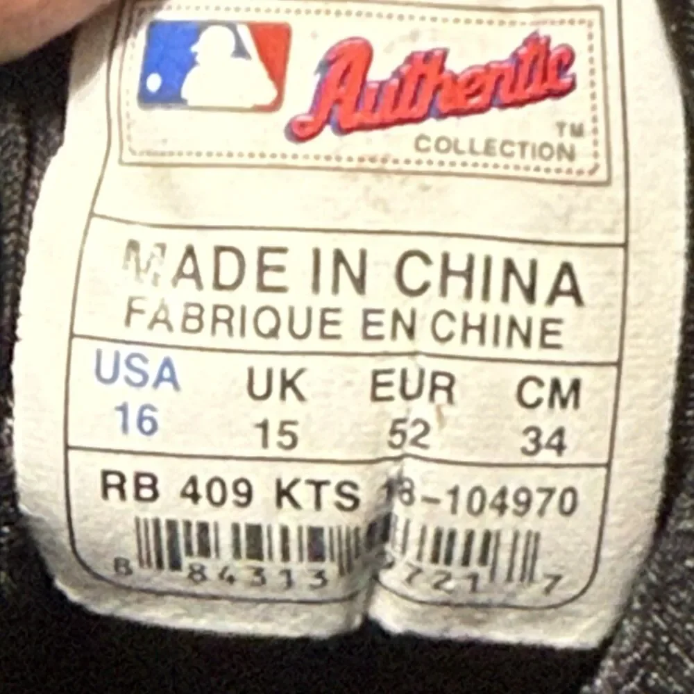 Vtg Reebok MLB Authentic Collection Black Leather Turf Shoes Men Size 16 RB409